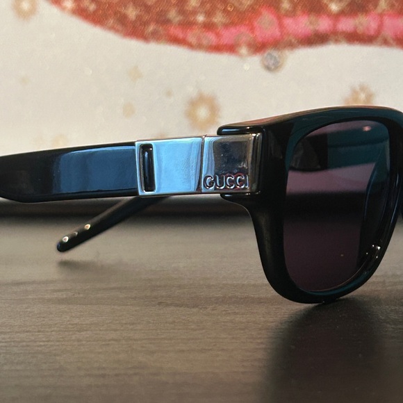 Gucci Black with Silver Sunglasses (GG2412/S) - Picture 3 of 12